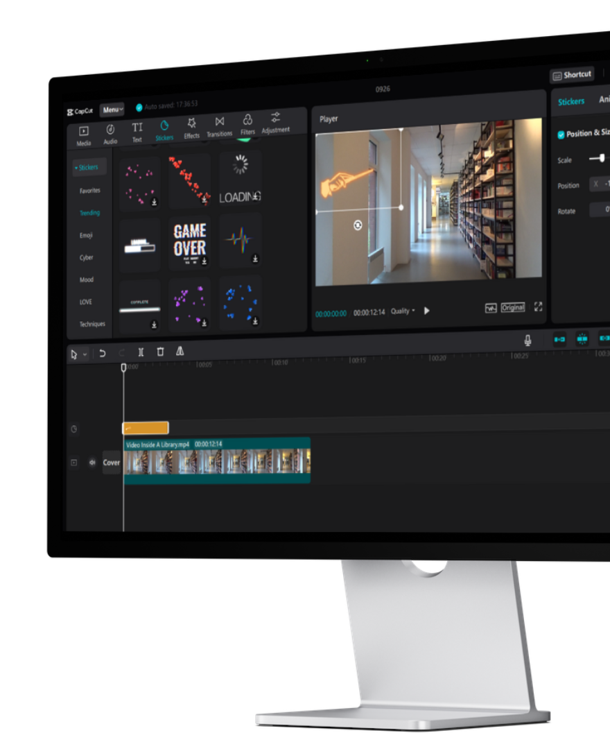 Screenshot of Capcut