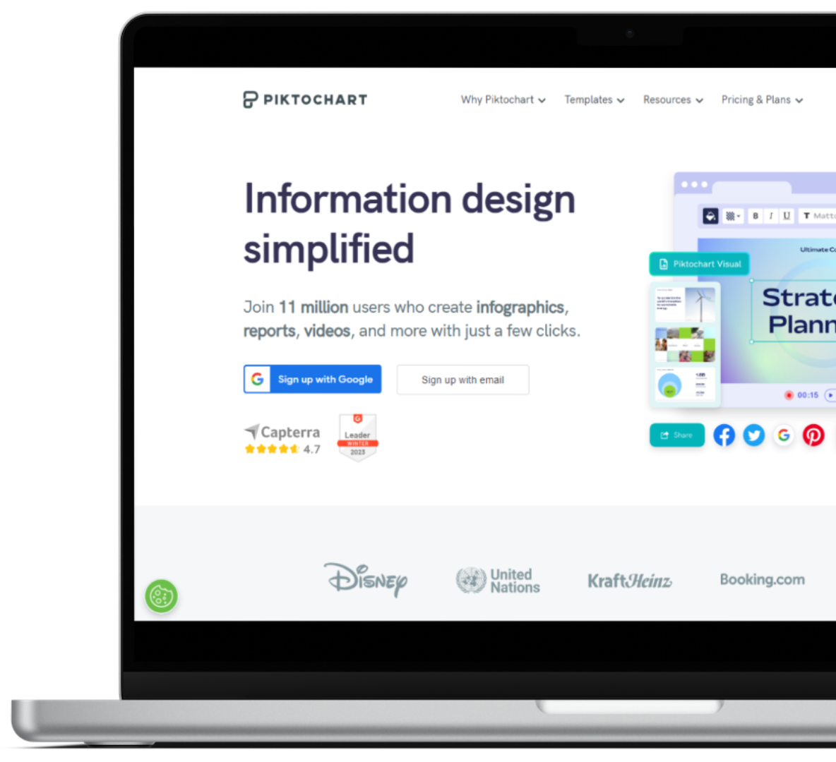 Screenshot of Piktochart