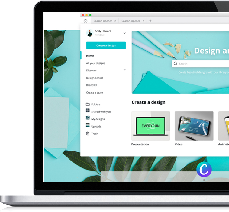 Screenshot of Canva